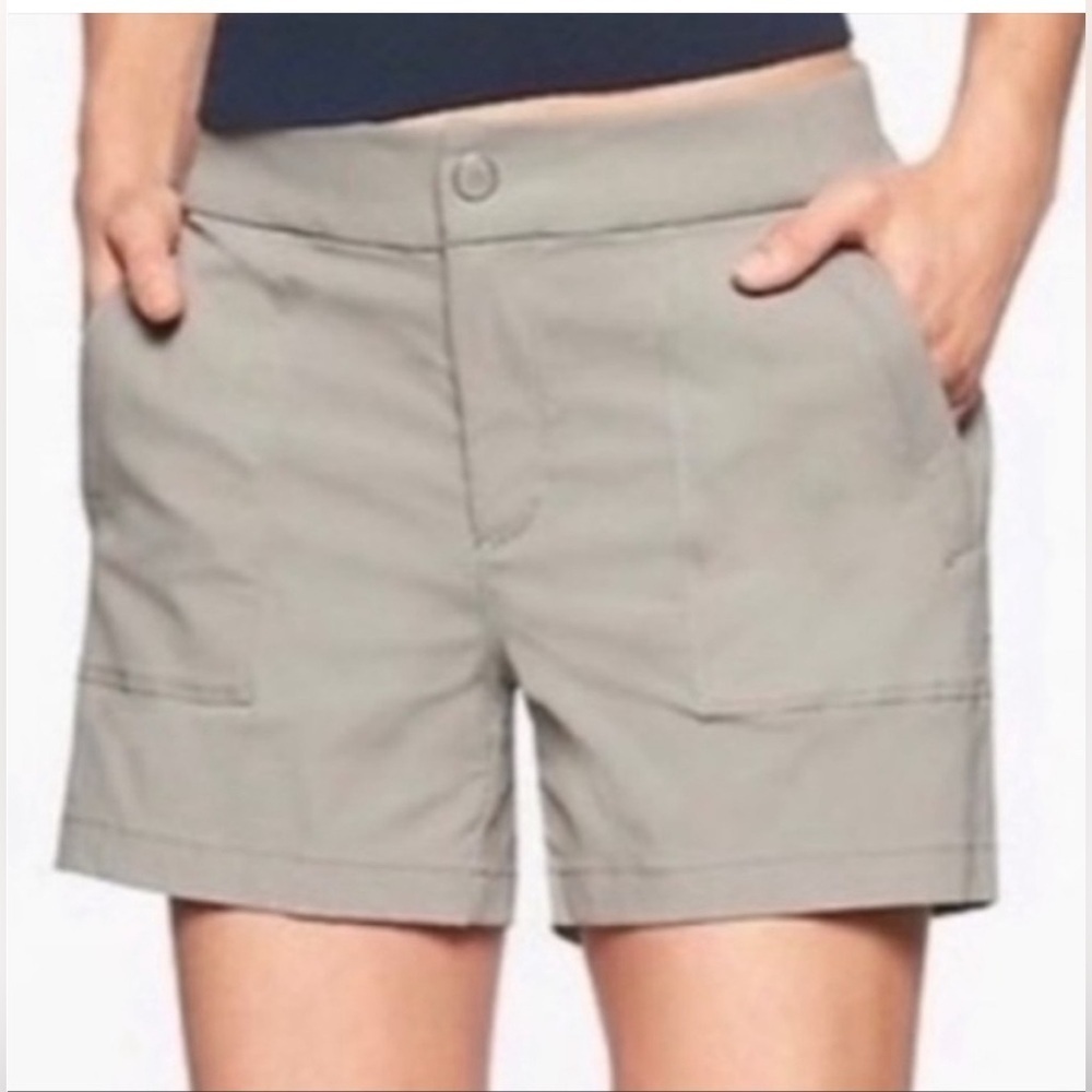 Athleta Trekkie Hiking Shorts size 0 Women's color gray preloved without flaws - Picture 2 of 8